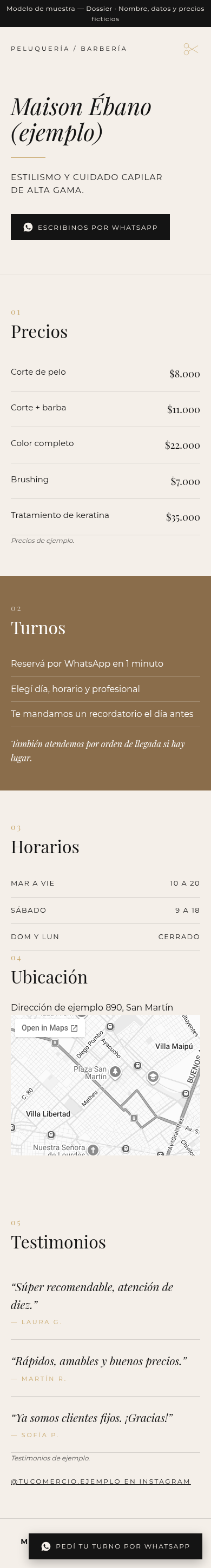 Vista previa elegante